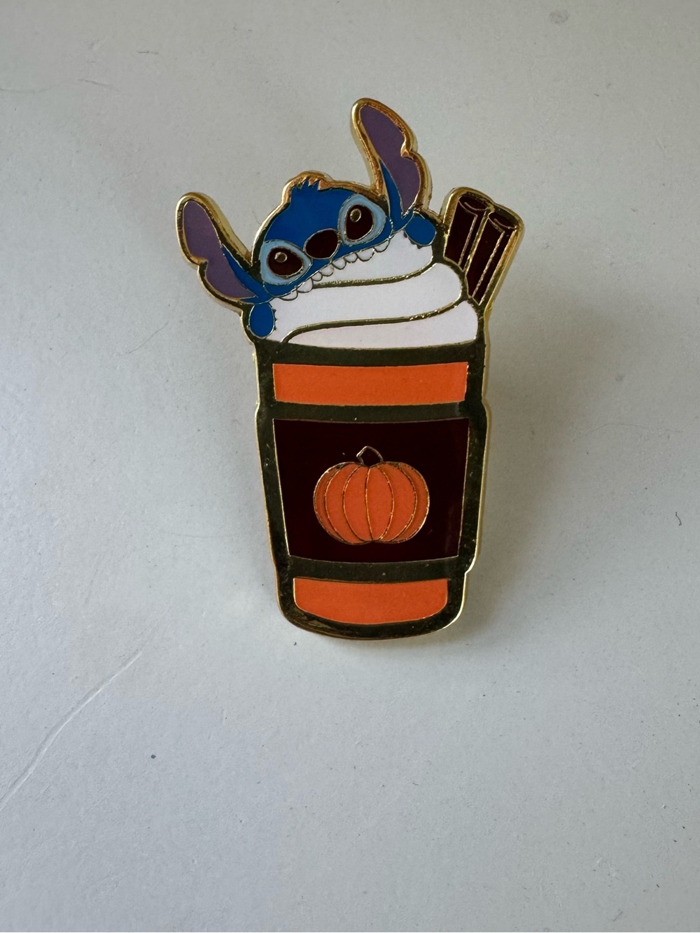 Disney Loungefly Stitch and Pumpkin Latte Pin